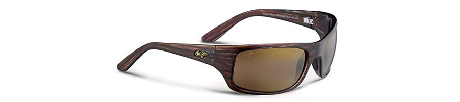 Maui Jim Peahi Polarized Matte Black Wrap Frame Sunglasses