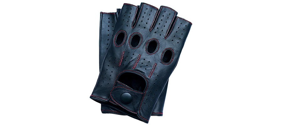 Riparo Motorsports Men’s Fingerless Half Finger Leather Glove