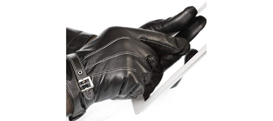 Vetelli Men’s Winter Gloves/Black Leather Driving Gloves
