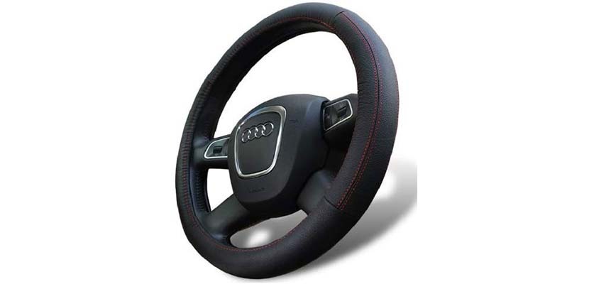 D8 Universal Fit Leather Steering Wheel Cover